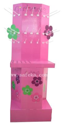 China Free Standing Rotatable Cardboard Display,Hook Display for accessories for sale