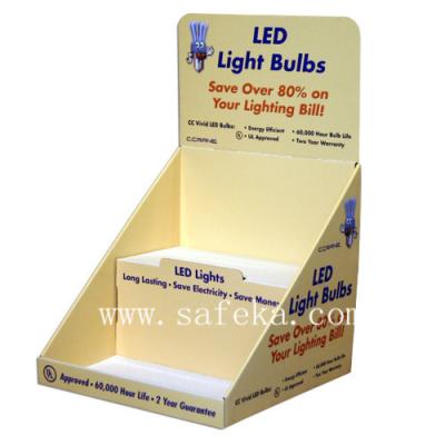 China Simple Cardboard Cardboard Display Box with Two Tiers for LED Light Bulbs for sale