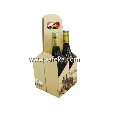 China Walmart Cardboard 4 bottles Wine Display Boxes for sale