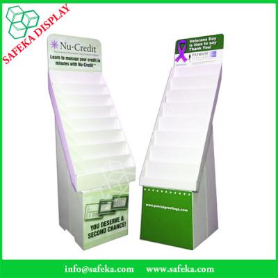 China China Manufacturer Paper material cardboard stands corrugated flooring display rack with tiers for greeting card for sale