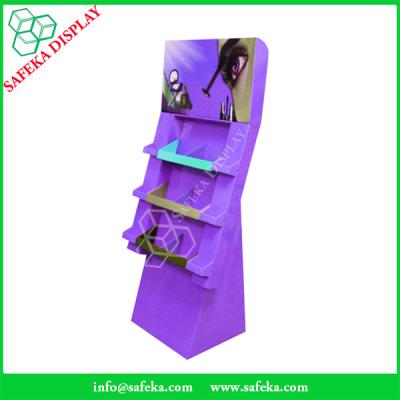 China Cardboard Eye shadow display stand China retail display Manufacturer floor standing pop up display rack  for makeups for sale