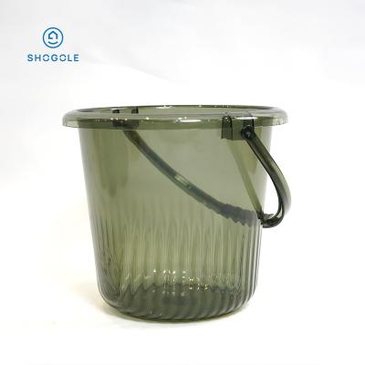 China Sustainable Wholesale Clear Plastic Mop Bucket PP Custom Storage SHOGOLE Ice Water Ice Portable Bathroom Essentials for sale