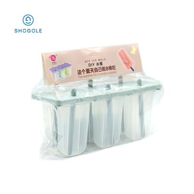 China Wholesale Cute Sustainable Lolly Cream Mold Crystal Skating Ice Cream Maker Tray Silicone Food Shape Melting Model DIY SHOGOLE Ice Cream for sale