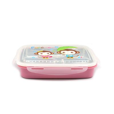 China Freshness Preservation SHOGOLE Stainless Steel Lunch Boxes Divide Heated 304 Children School Stackable Double Picnic Square Round Metal Box Leakproof Set for sale