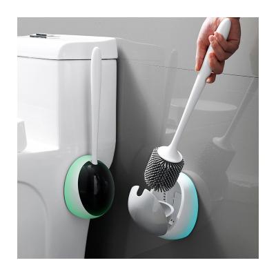 China Hot Selling Viable Brush Cleaner With Long Handle Silicone Soap Dispenser Toilet Bowl Holder Wall Mounted Paper Set Toilet for sale