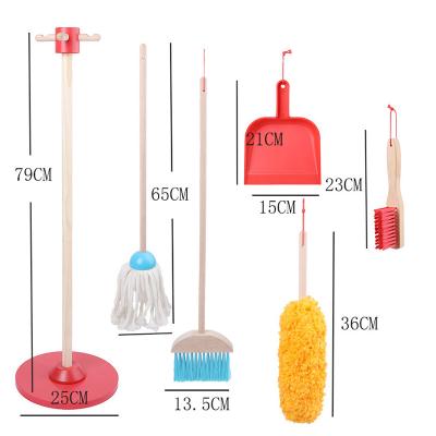 China Household Handle Cleaning Wood Sweeps Floor and Cleaning Tools Sweeping Brush Broom Set Multifunctional Soft Pet Hair Broom Set for sale