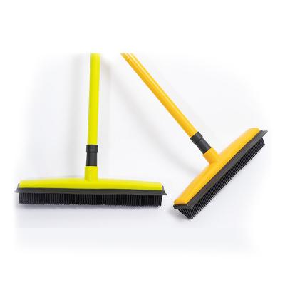 China Cheap Household Carpet Cleaning Brush And Dustpan Set Wholesalers Silicone Manufacturer Mop Holder Plastic Handle Broom for sale