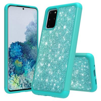 China Dual Hybrid Proective Case Glitter Leather Phone Cover For Samsung S20/S20 Plus Bling Mobile Case For Sam S20 Ultra for sale