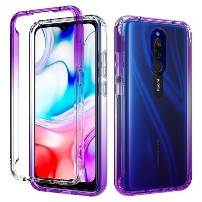 China Drop 360 Protection Full Coverage TPU Mobile Phone Back Cover PC Hard Front Case Cover For Redmi Support 8/8A Radio Charging for sale