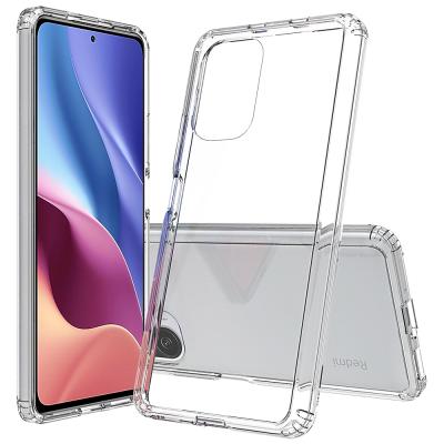 China Anti-drop 2 in 1 Hybrid Clear Transparent Back Cover Phone Shockproof Bumper Case for Xiaomi Poco F3/Redmi K40 for sale