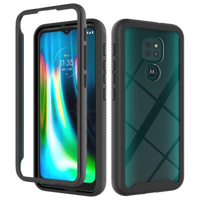 China Drop Protection 360 Full Body Rugged Bumper Cover With Front Frame Hybrid Hard Phone Case For Moto G9/Gaming Plus G9/E7 for sale