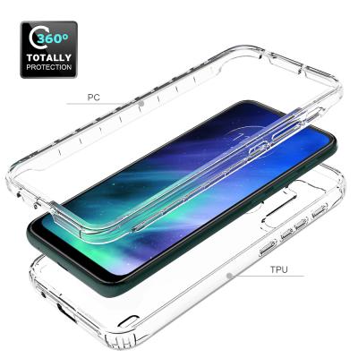 China Clear For Moto One Fusion Plus 360 Full Cover Clear Soft TPU Cell Phone Case For Motorola One Fusion for sale