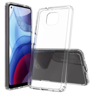 China Drop Protection Acrylic Clear TPU Cell Phone Case Hybrid Cover For Motorola G Power 2021 for sale