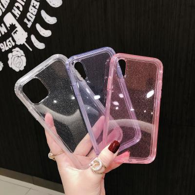 China Clear Nice Looking Mobile Back Cover For TCL 10L High Glitter TPU Clear Cell Phone Case For TCL Revvl 4/4+/5G for sale