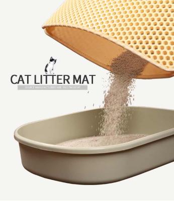 China Cat Litter Mat Extra Large Honeycomb Double Layer Design Urine And Water Stored Heavy Duty Material Special Side Design Easy To Clean for sale