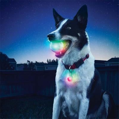 China Viable Spot LED Dog Bite Ball Bright Colorful Transformation Effect Luminous Bouncy Ball for sale