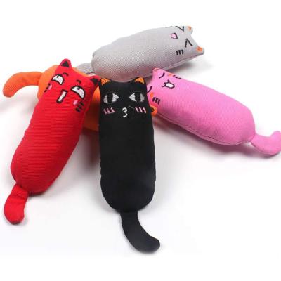 China Wholesale Viable Cats Rest Grinding Catnip Toy Funny Interactive Plush Cat Chewing Toy Claw Thumb for sale