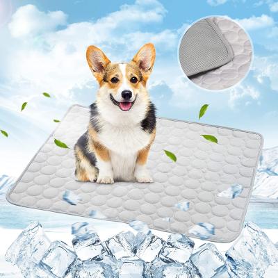 China Cool Mat Ice Silk Cooling Mat Pet Cooling Products for Dogs Cats Summer Pet Cooling Pads for sale