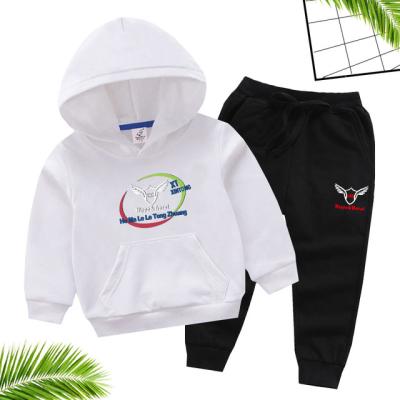 China 2021 wholesale children's girl clothes skin-friendly and fashion sweater boy long sleeve two-piece suit for sale