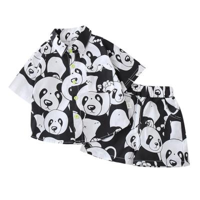 China 2021 Summer Fashion Cute Baby Boy Panda Printed Anti-shrink T-shirt Casual T-shirts Baby Breathable Clothes for sale