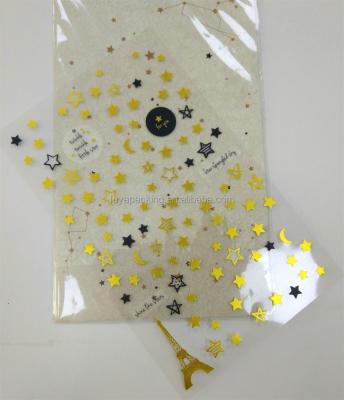 China Transparent And Eco-friendly Small Star Sticker Gold Plating Sticker For Mobile Phone Case Decorations And Gifts for sale