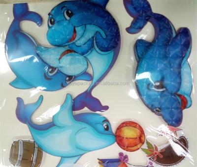 China Cute Recycled Dolphin Wall Decoration Sticker For Kids Room for sale