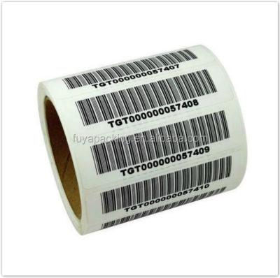 China Custom Printed Barcode Barcode Label Sticker In Roll With Black And White for sale