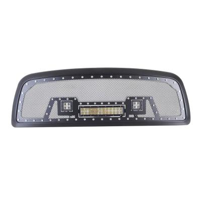 China Factory-direct Black Light Wire Mesh Grille With LED Newest Aftermarket Front Grill For Ram 1500 2009-2012 stainless steel for sale