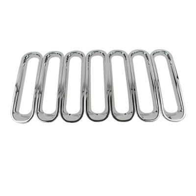 China Factory-direct Fashionable Design Parts Offroad Grill Inserts Grill Applique ABS Replacement Grills Chrome Circle Light For JK 2007-2017 for sale