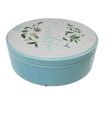 China Food Round metal tin box for cookie,  biscuit, chocolate, game and gift for sale