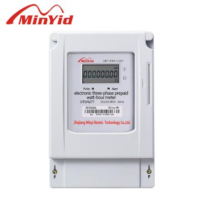 China Digital display type three phase prepaid electronic energy meter KWH meter solid state smart electricity meter with IC board DTSY6277 for sale