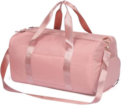 China Custom Women Men's Duffel Bags Luxury Sport Gym Waterproof Logo Pink Duffel Bag Fashion Travel Luggage Duffel Bag for sale