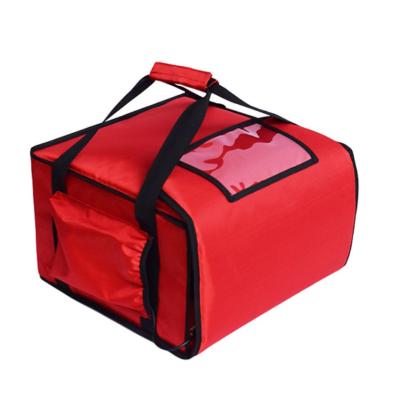 China Waterproof classic design durable reusable pizza box insulated pizza food delivery black red bag for sale