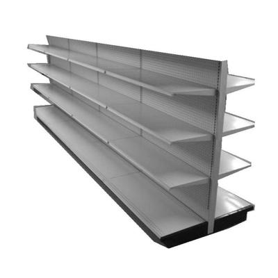 China Double Sided Customized Retail Long Display Metal Shelving Racks Gondola Island for sale