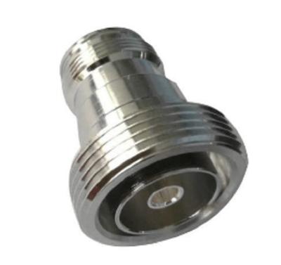 China RF Female Straight RF Coax Mini Din 4.3-10 To Din 7/16 Straight Female Connector Adapter for sale