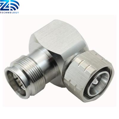 China RF 4.3/10 Male Mini DIN To 4.3/10 Female MINI DIN Right Angle Connector Adapter for sale