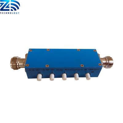 China DB 18ghz Adjustable Step 2db 5w Attenuator Dc-3ghz 90 Coaxial Attenuator N Connector ZD-SAT-DC-3G-NMF for sale