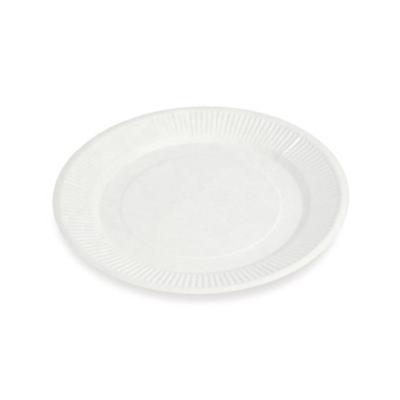 China Disposable Eco - Friendly Disposable Party Birthday Plates White Paper Dish for sale