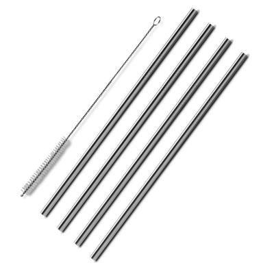 China Metal Reusable Reusable Drinking Straws With Brush 304 Stainless Steel Straws for sale