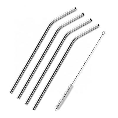 China Dishwasher Safe Reusable Metal Reusable Straws With Brush Stainless Steel Straws for sale