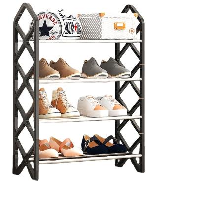 China Portable Household Items 4-Tier Shoe Shelf Storage Organizer Shoe Shelf Storage for sale