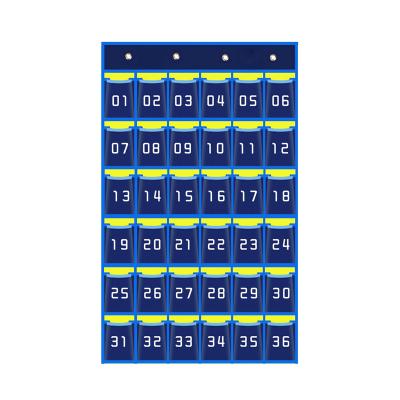 China Viable Numbered Classroom Pocket Chart Cell Phones Holder Wall Door Hanging Organizer (36 Pockets) for sale