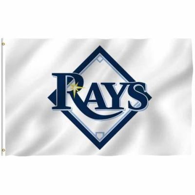 China New 3x5 ft Tampa Bay Rays MLB Polyester White Flag Flying Banner for sale