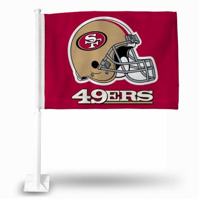 China San Francisco 49ers NFL Flying Auto Car Flag Banner 18 Inches X12 Including Pole for sale