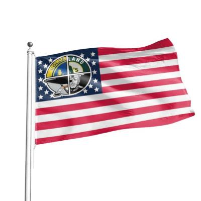 China 100% 3x5ft Promotion Sports USA Flag 3x5 Raiders, Warriors, Sharks, A, San Jose, Oakland, SF for sale