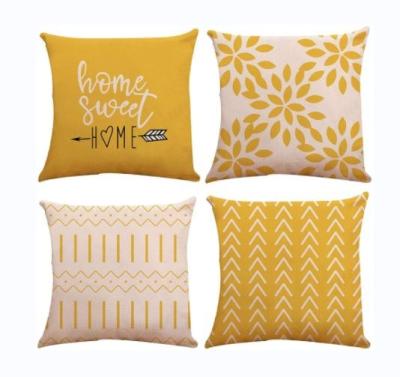 China Vivid colors & Clear Picture Modern Sofa Throw Pillow Cover, Decorative Outdoor Fabric Pillow Sling Shape For Couch Bed Automotive Yellow for sale