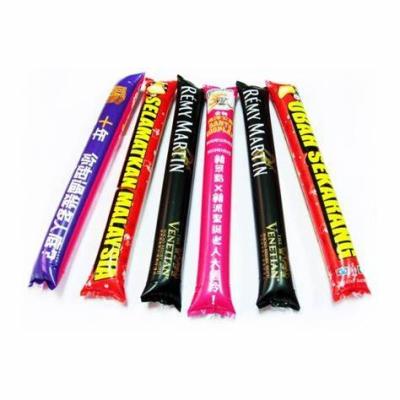 China Fans Cheering LOGO Printed Cheap LDPE Inflatable Cheering Sticks Thunder Stick for sale