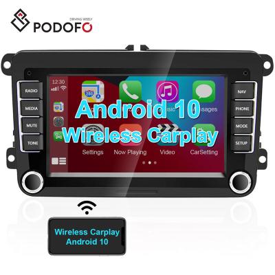 China Podofo Android 10.0 Carplay 2 Din Car Radio Wireless Android 7