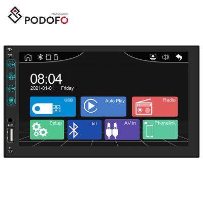 China Podofo 2 Din Car Radio Stereo With Touch Screen Car MP5 Player Carplay Android AUXINE Auto 7