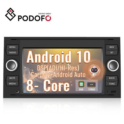 China Car GPS Podofo 8GB+128GB Carplay Android 10 Din 7